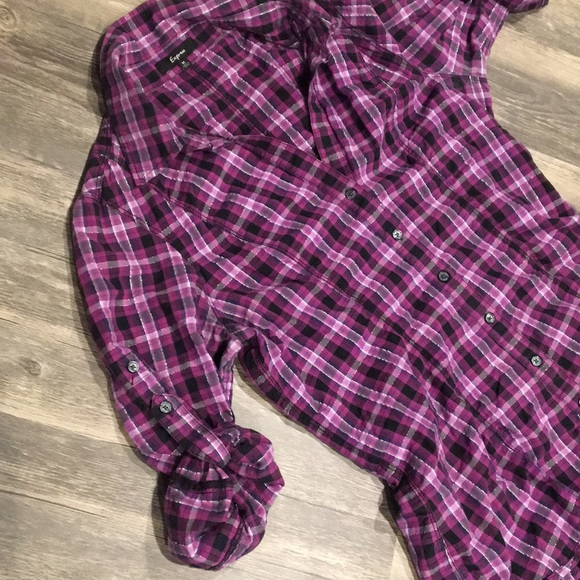Express Plaid Button Down - Picture 2 of 3